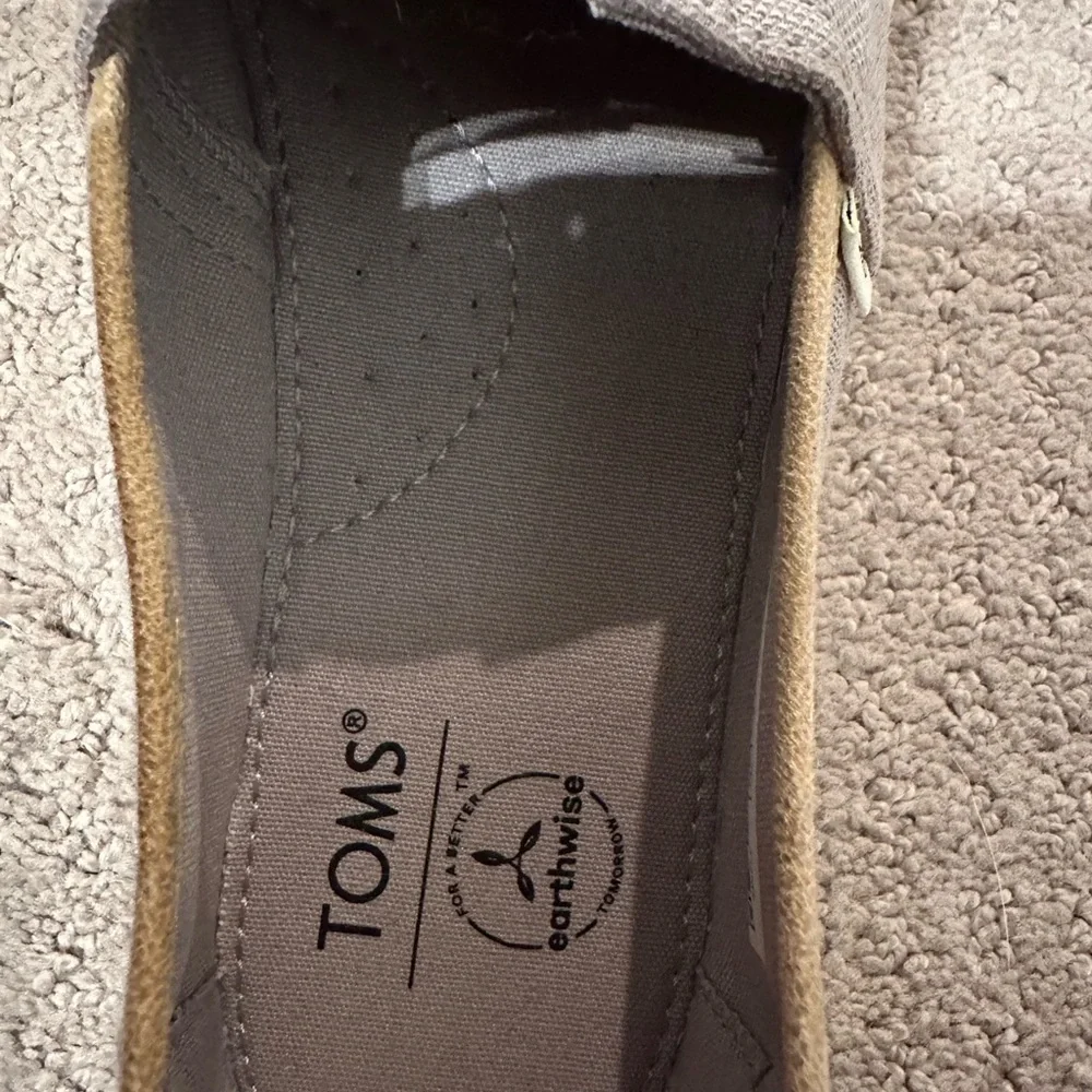 Toms Boys Gray Loafers Slip-Ons Casual Comfort